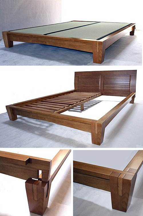 Кровать платформа в японском стиле.